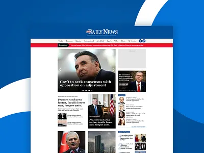 Hurriyet Daily News Web Design, UI Design design minimal newspaper ui ux web website
