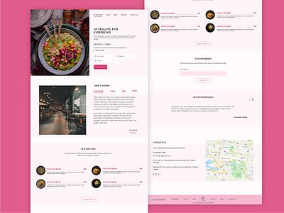 Restaurant Landing Page design landing page landing page design restaurant site site design ui uiux web design webdesign website website design