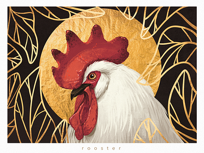 Rooster Portrait Illustration animals bird chicken cock design design studio digital art digital artwork digital illustration digital painting farm graphic design illustration illustration art illustrations illustrator nature portrait poultry rooster