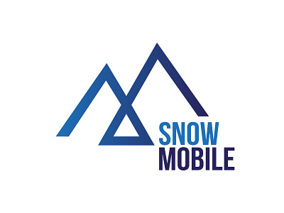 Snow Mobile Logo branding design designer logo minimalist mountain typo typography vector winter