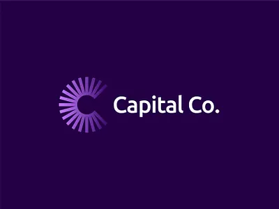 Capital Co. Logo bank banking brand branding capital circle color digital gradient icon identity illustration logo mark media minimal money movement rotation symbol
