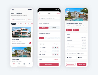 App - Find a Property app design internet typography ui