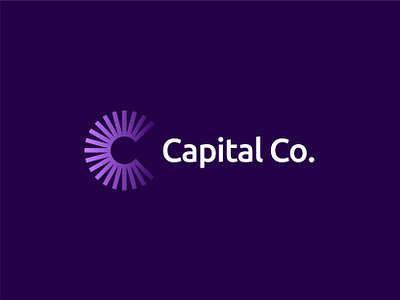 Capital Co. Logo bank banking brand branding capital circle color digital gradient icon identity illustration logo mark media minimal money movement rotation symbol