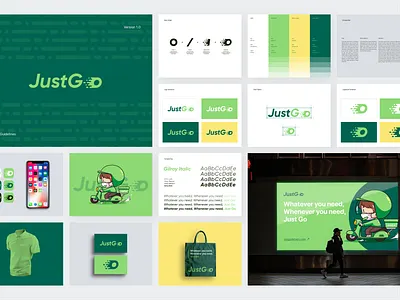 Just Go - Brand Guidelines brand brand book brand designer brand guidelines brand identity branding delivery delivery app delivery brand delivery logo design graphic designer guidelines logo logo design logo designer mockups visual guidelines visual identity wordmark design