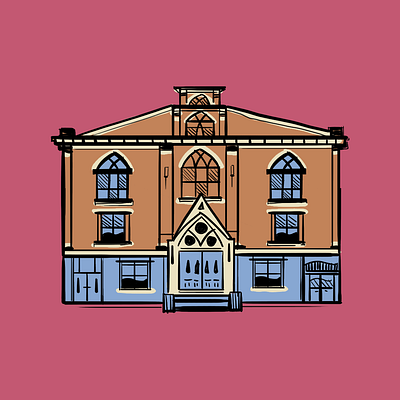 The Transept architecture cincinnati design draw hand hand drawn illustration illustration art over the rhine wacom cintiq