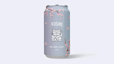 Soda Packaging design brand branding cherry blossom graphic design illustration japan japan cat japanese style package design soda sparkling water