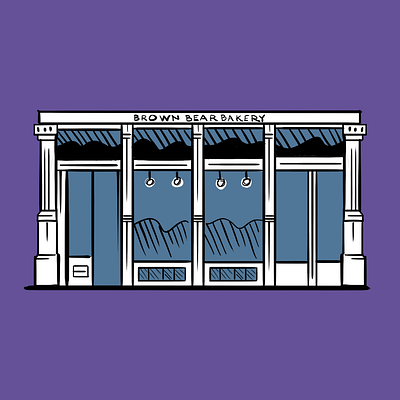 Brown Bear Bakery architecture cincinnati design draw hand hand drawn illustration illustration art wacom cintiq
