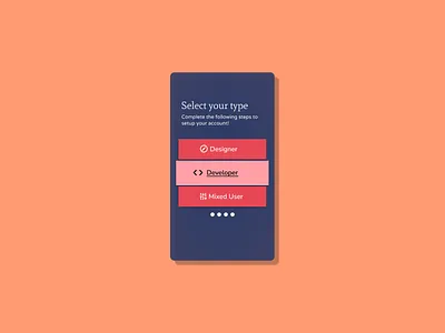 64. Select User Type app dailyui design figma minimal typography ux