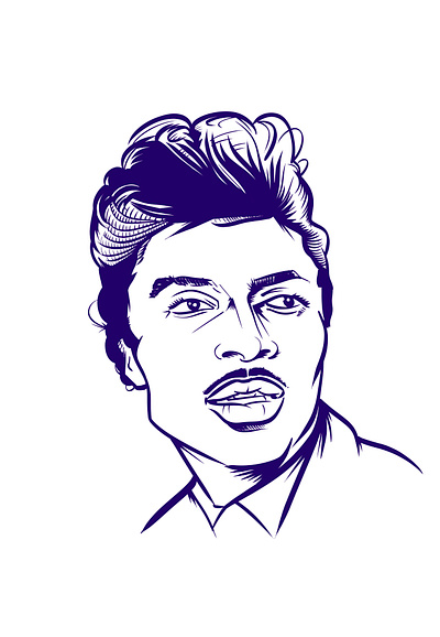 Little Richard blues design draw goat hand hand drawn illustration illustration art rock wacom cintiq