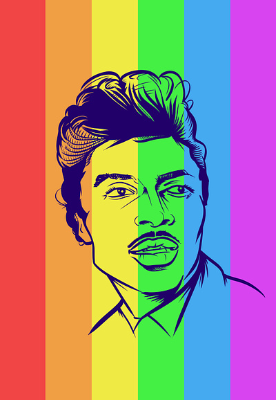 Little Richard design draw goat hand hand drawn illustration illustration art rock rock and roll