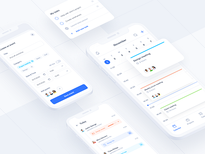 Schedule & tasks app agenda calendar calendar app calendar design calendar ui crm crm dashboard event events meeting planning schedule scheduler task task app task list task manager tasks timeline week