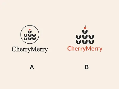 Cherry Merry 2021 artwork bakery logo branding cafe logo graphic design hotels illustration logo logo design minimalist shop logo vector