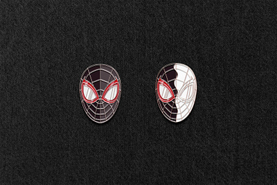 Miles Morales Enamel Pin enamel pin enamel pins geometric icon iconography miles morales pin spider man spider man spiderman temper tantrum vector