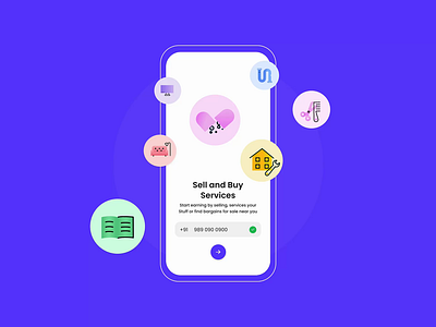 Buy sell & Services animation app branding buy app crony24 design icon illustration login minimal old school olx rahul kumar services app splash typography