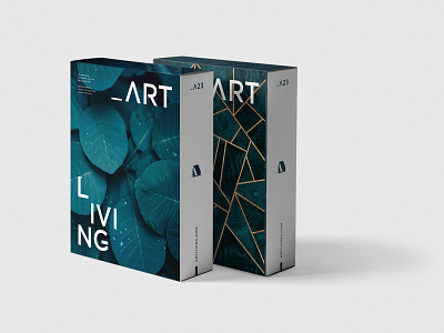 Packaging - ArtLiving architecture blue branding design gold golden logo package packaging paper photography typography