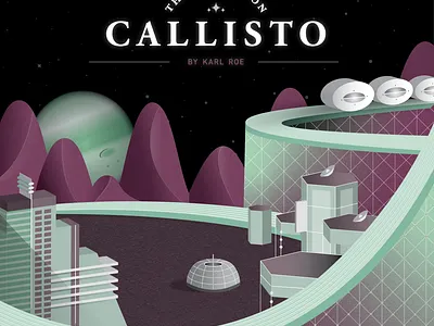 space illo wip colonization crater design development graphic illustration jupiter shape space texture vector