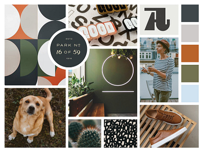 Moodboard - Inviting and Personal apartments branding creative direction design mood board moodboard olive rust