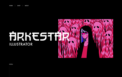 Arkestar Portfolio Home page illustrator portfolio