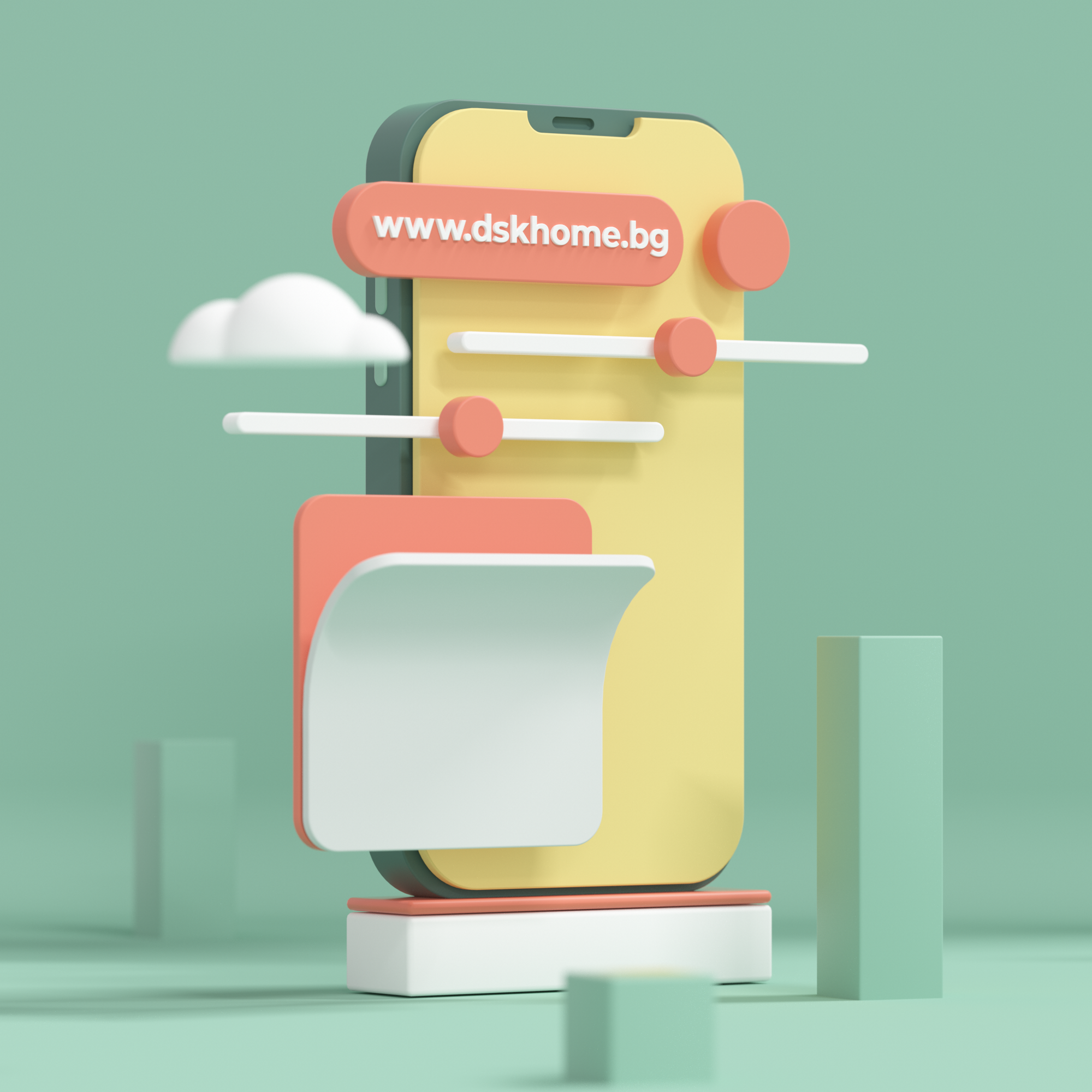 Phone Animation - Exploration 3d animation app c4d cinema4d fourplus graphic design illustration iphone motion motion graphics prone sliders ui