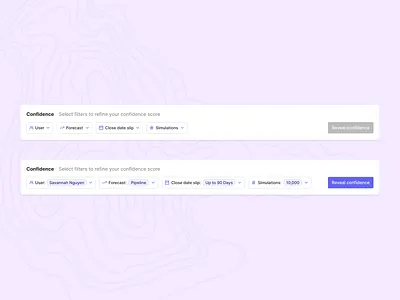 Filters apollo close date confidence score date filter filter filtering filters forecast forecast filter hubspot outreach salesforce salesforce filter simulation sort by top filter top filters tree filter user filter zoominfo