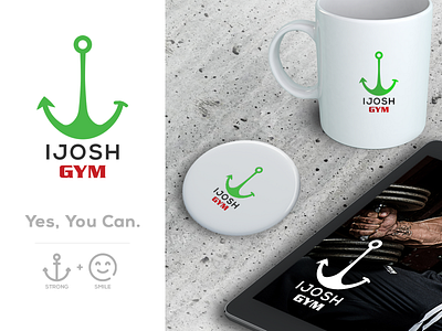 IJosh Gym Logo branding fitness logo gym logo logo design