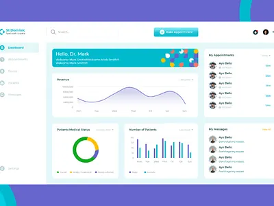 Doctor's appointment Dashboard dashboard product design uiux visual design