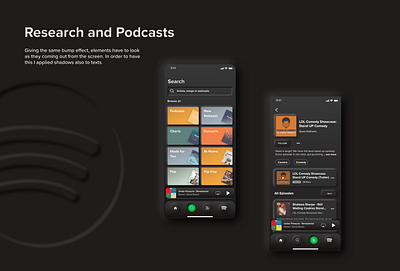 Research & Podcasts - Spotify Neumorphism UI Redesign adobe illustrator adobe xd app neumorph neumorphic neumorphic design neumorphism neumorphism ui redesign redesign concept redesign tuesday redesign. redesigned spotify spotify cover ui ui ux ui design uidesign uiux