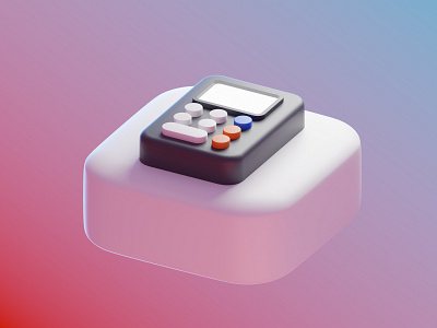 Calculator app 3d 3d app 3d icon 3d model 3d render app application big sur blender buttons calc calculator calculator app clean icon ios 14 skeuomorph