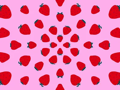 Strawberry escapism pattern procreate strawberries strawberry