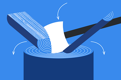 Chopping Wood illustration