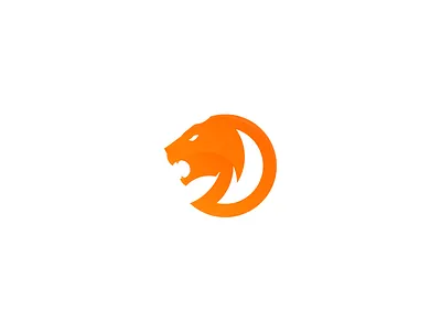 Tiger + D design icon illustration logo vector