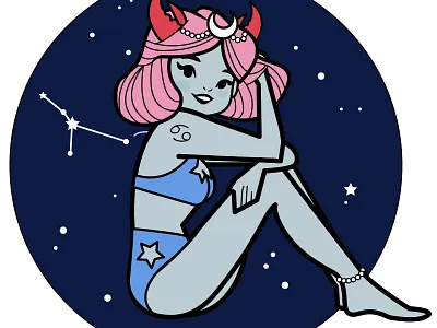 Cancer art cancer character design design digital art illustration illustrator vector zodiac
