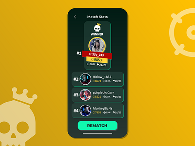 #DailyUI - Day 19 - Leaderboard app dailyui gaming leaderboard minimal ui ux vector