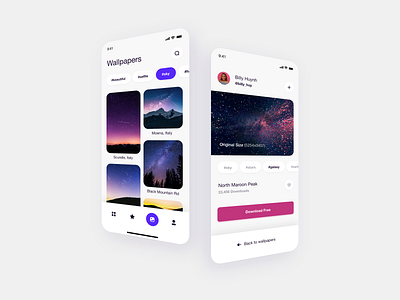 Wallpapers - Mobile Application daily ui dailyui georgia giomak ios app design ios design mobile ui ui ui design uidesign uiux user experience user interface user interface design userinterface ux ux ui ux design uxdesign wallpapers