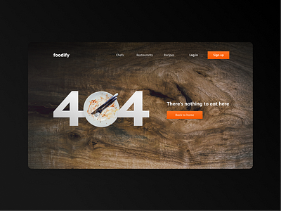 Daily UI #008 - 404 Page 008 404 404 error 404 error page 404 page challenge daily dailyui dailyuichallenge design figma food landing page pages ui uiux ux web