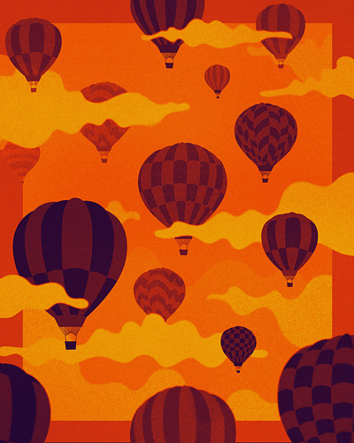 Things are looking up design hot air balloon illustration texture vector