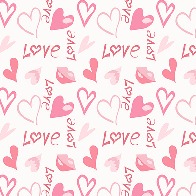 Love design k. love pink valentine day valentinesday vector белый вектор дизайн люблю открытка паттерн праздник принт просто сердечки сердце февраль я люблю