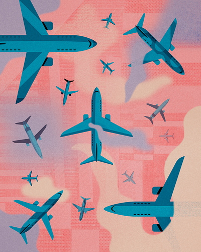 On The Move art design digital art digital illustration illustration illustration art illustrator planes texture vector