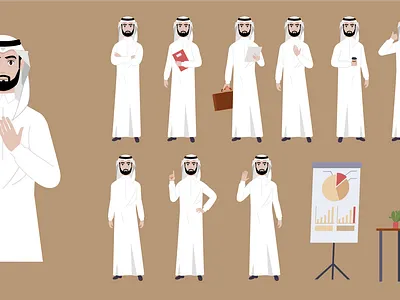 saudi characters app art branding design digital art icon illustration illustrations illustrator invitation vector