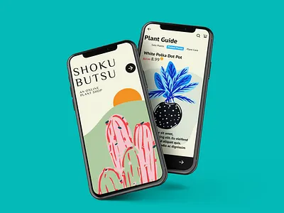 Shokubutsu Plant App design illustration plant app planter plants plants app shop shop app shopping app ui ui designs uiux ux ux design