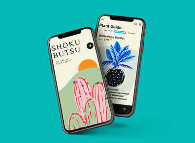 Shokubutsu Plant App design illustration plant app planter plants plants app shop shop app shopping app ui ui designs uiux ux ux design