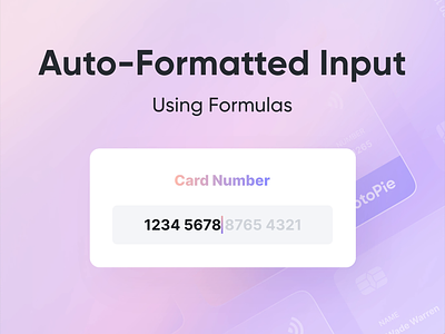 Prototyping an Auto-Formatted Input Field animation bank card card number format input input box input fiedl interaction micro interaction number protopie prototype prototyping realistic prototype text tutorial ui ux