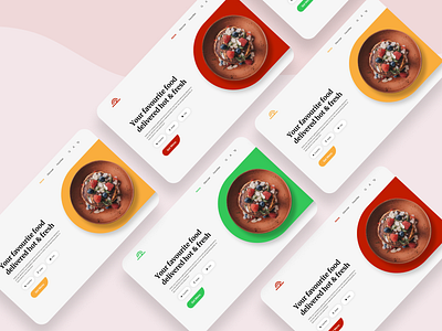 Food Landing clean colorful design food food landing page landing minimal modern simplicity ui ux ux design web website website concept