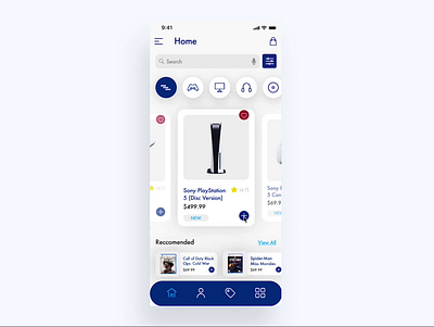 PS5 Ecommerce Shop UI/UX Animations animation design ecommerce invision items mobile navigation playstation ps5 shop sketch ui ui design ux