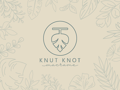 for knut knot boho brand design brand identity branding calligraphy design illustration logo macrame monstera sans serif font scandi script typography vector паттерн