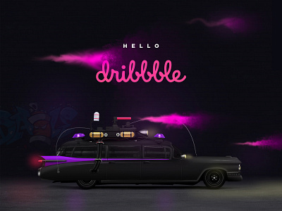 Hello dribbble! design ghostbusters hello dribble hellodribbble illustration web