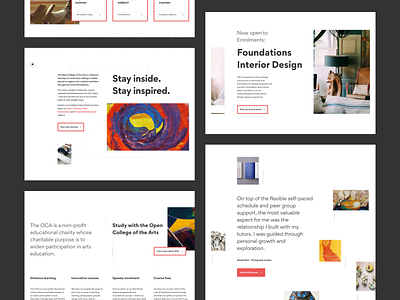 Open College of Arts redesign redesign typogaphy website concept website design