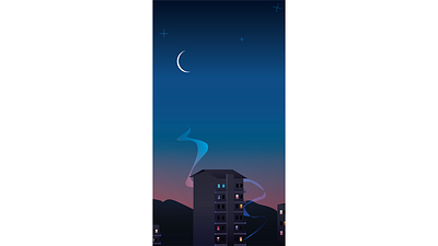 Seventh floor view buildings city city illustration cityscape cute art cute illustrations design illustration illustrator moon mountains night quarantine sunset vector vector art vector illustrations view windows