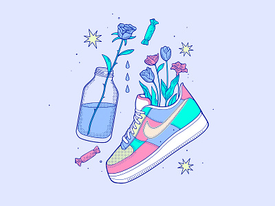 Easter Colors air force 1 brand design branding design fashion graphic design illustration illustrator nike visual art visual design