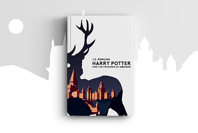 Re-Imagined | Harry Potter and The Prisoner of Azkaban book cover book cover design branding design harry potter illustration stag